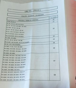 Mando univ. Radiola schneider philips