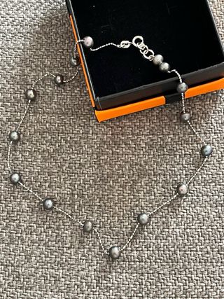 collier di perline  naturali placcato oro 18k