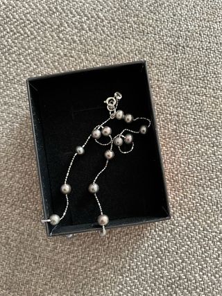 collier di perline  naturali placcato oro 18k