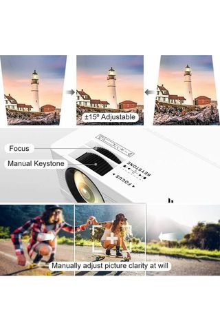 Mini proyector QKK Led + altavoces + Xiaomi TV box