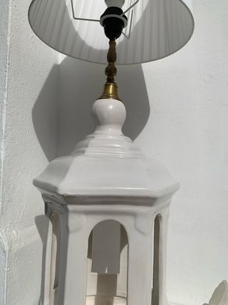 lampara doble de ceramica