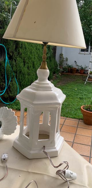 lampara doble de ceramica