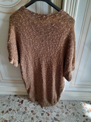 Maglia  vintage elegante a manica corta 