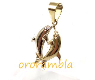 Colgante oro 18k DELFINES