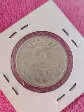 Moneda 2 pesetas Asturias y León