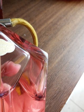 Juego de tocador cristal rosa vintage