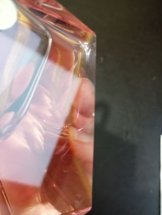 Juego de tocador cristal rosa vintage