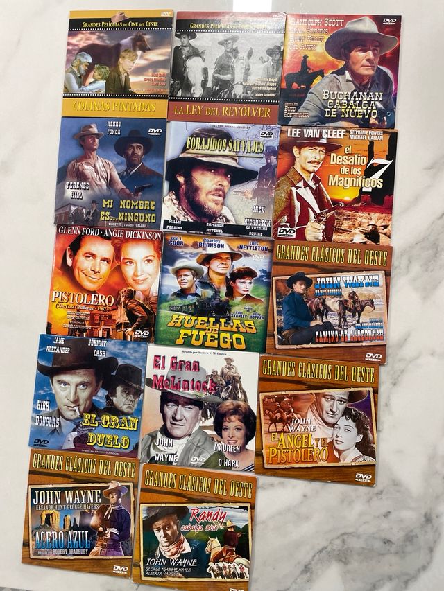 LOTE GRANDES CLASICOS OESTE Y OTRAS PELICULAS DVD