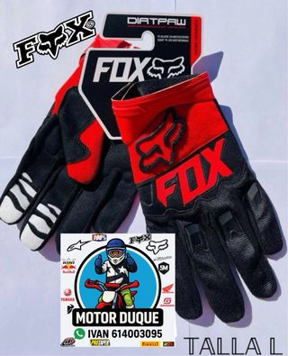 guantes fox rojos y negros,enduro,mtb..