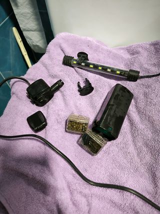 Pecera + filtro + luz