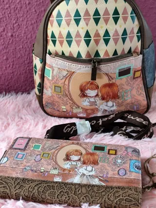 BOLSO MOCHILA Y CARTERA SWEET CANDY