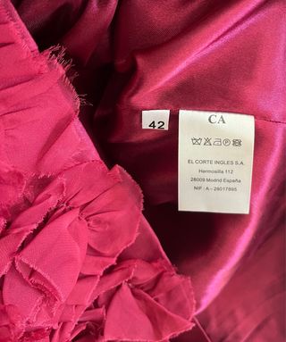 Vestido corto de fiesta palabra de honor