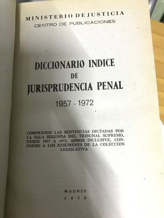 Diccionario Indice de Jurisprudencia Penal