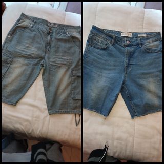 Pantalones vaqueros cortos piratas hombre