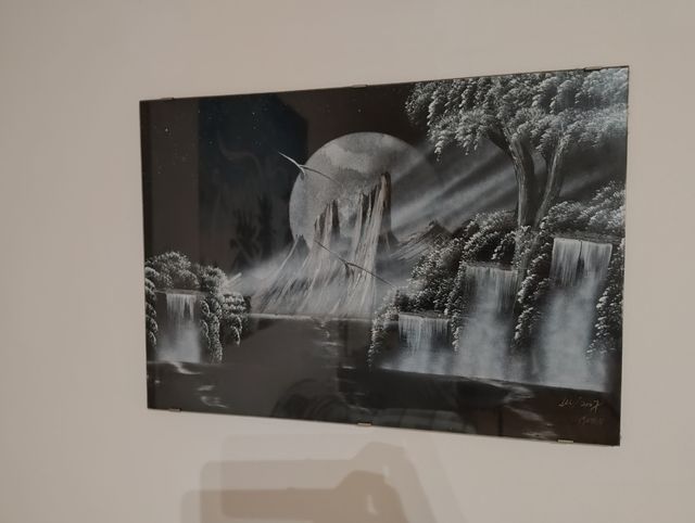 Quadro "Paesaggio invernale notturno"