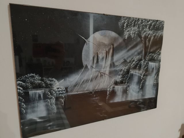Quadro "Paesaggio invernale notturno"