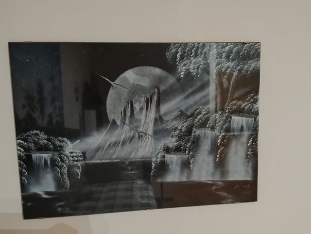 Quadro "Paesaggio invernale notturno"