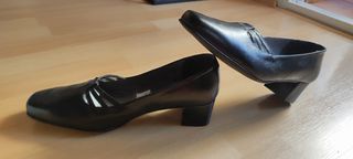 Zapatos negros de señora Maxi confort