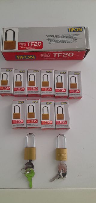Lote de candados marca TIFON modelo TF20