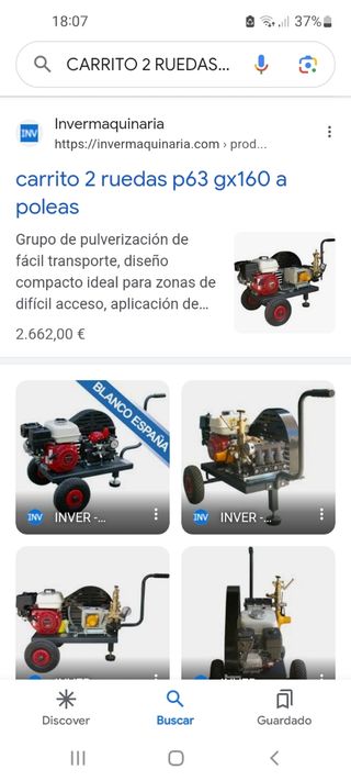 generador Honda GX160 con bomba de fumigar