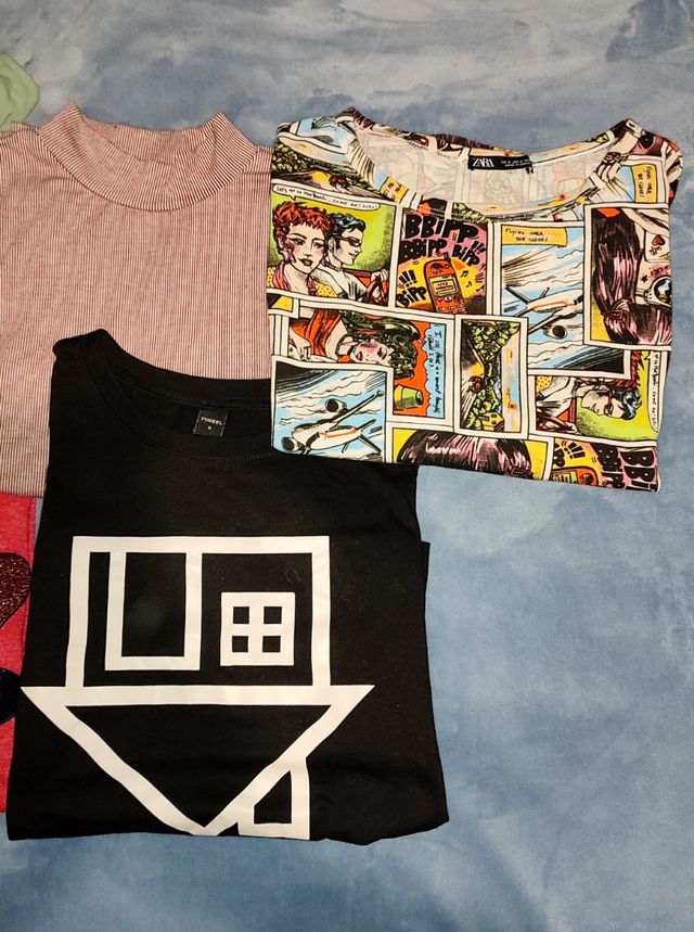 Lote pack 5 camisetas talla S