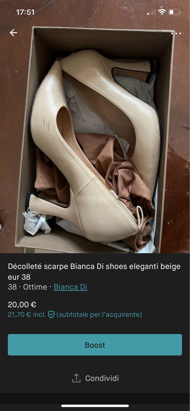 scarpe decollete con catena bianca Di beige38
