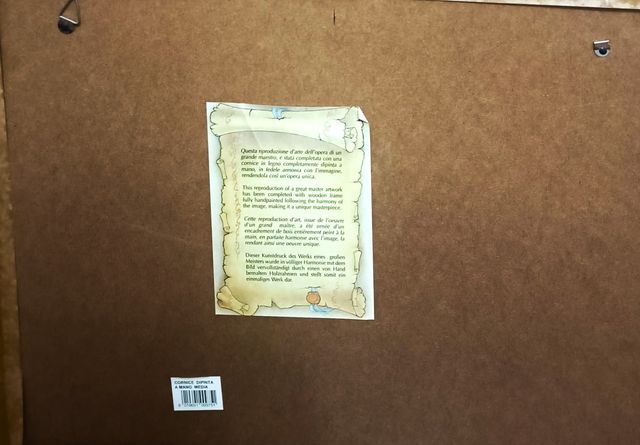 Quadro Monet, Ninfee, Con cornice dipinta a mano