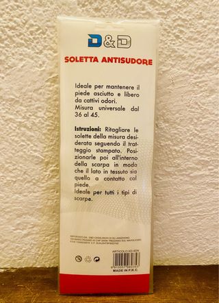 Soletta scarpe anti-sudore nuova sigillata