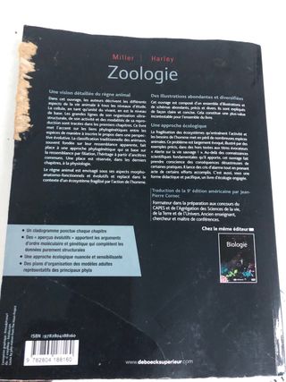 Zoologie libro de zoologia frances Miller Harley