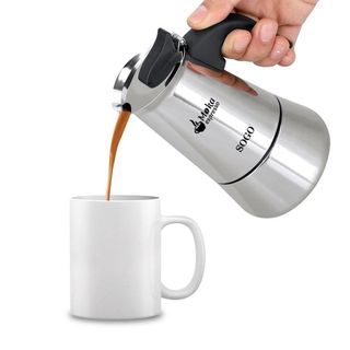 CAFETERA MOKA 9 TAZAS ACERO INOX