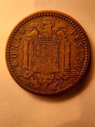 Moneda 1 peseta 1947 -- 19--53 --