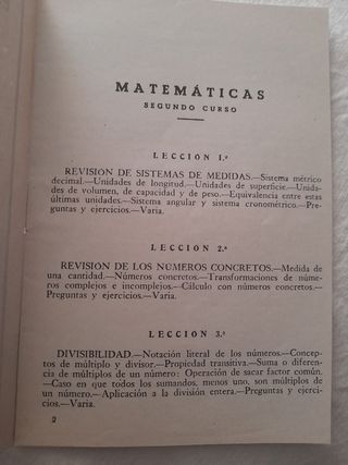 Matemáticas plan 1957 Editorial Marfil