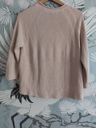Jersey rosa Massimo Dutti con brillo. Talla.X