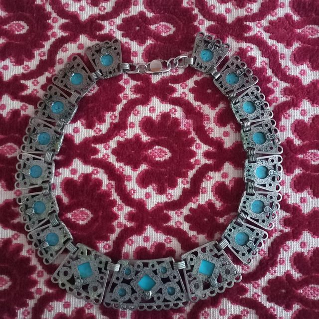 Parure bracciale+collana chius.argento