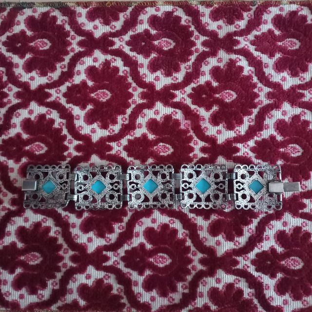 Parure bracciale+collana chius.argento