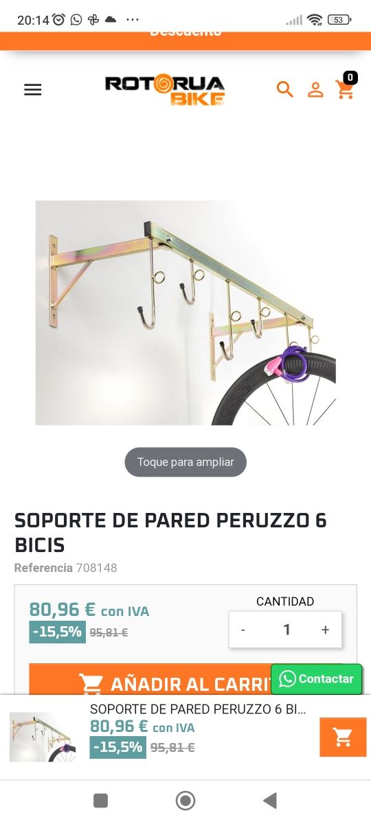 Supporto per 6 biciclette