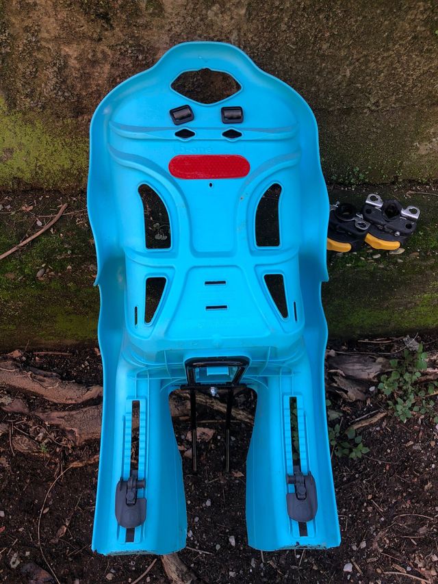 Seggiolino da bici celeste B-One bambini