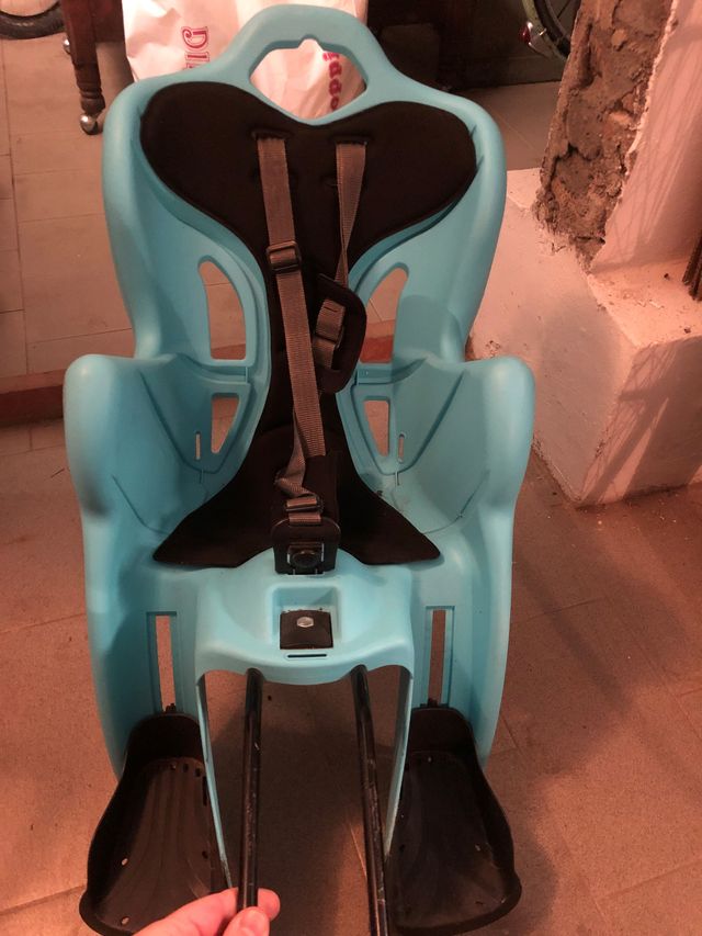 Seggiolino da bici celeste B-One bambini