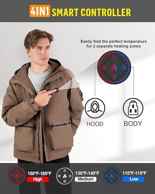Chaqueta calefactable + bateria incluida 10000mah