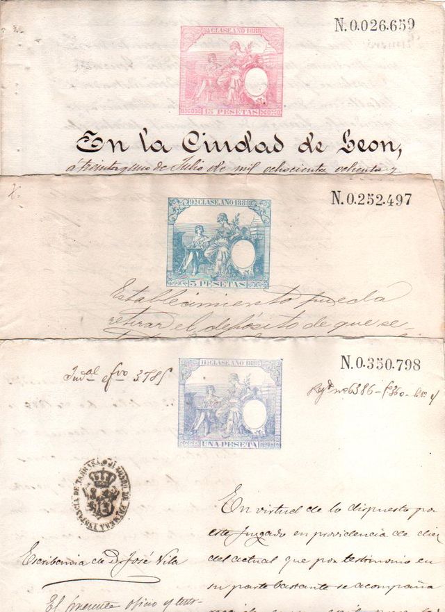 Papel timbre fiscal 1886 - 1903
