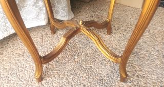 Liquidación!! Mesa antigua dorada madera