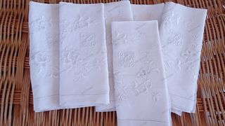 💎 6 Servilletas antiguas francesas de lino
