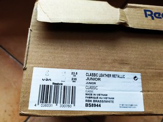 Scarpe Reebok Classic metallic 36,5