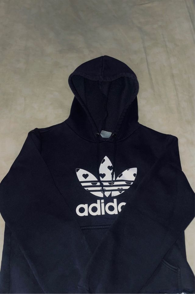 Sudadera corta adidas negra