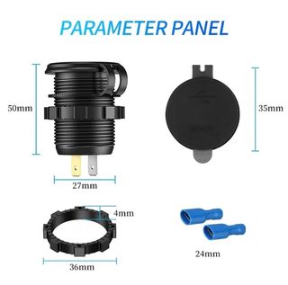Pack 2 Carregador 12V USB/Type C