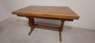 Mesa de comedor extensible de madera de pino