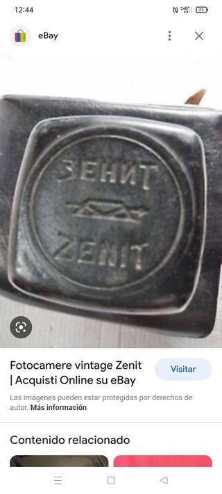 zenit funda cuero antigua cámara foto