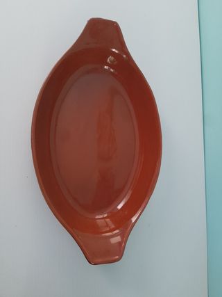 Teglia ovale in terracotta vintage