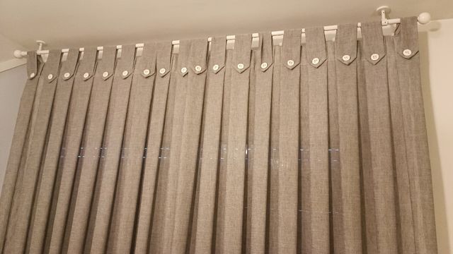 Cortina - Visillo y barra metal color blanco