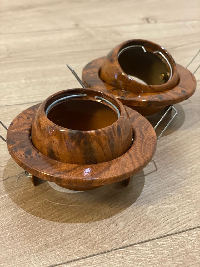 2 Aros basculantes metálicos, madera